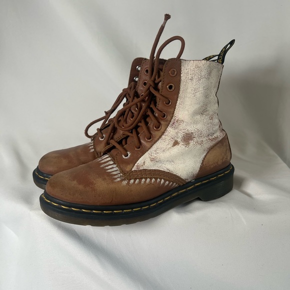 Dr Martens One of a Kind Customized Pascal Leather Boots Indie Grunge - size 7 - Picture 3 of 9